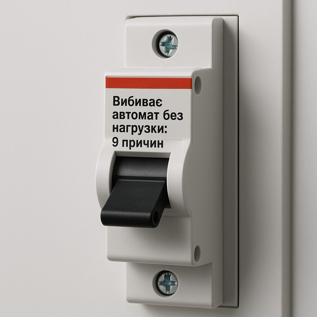 Вибиває автомат без нагрузки