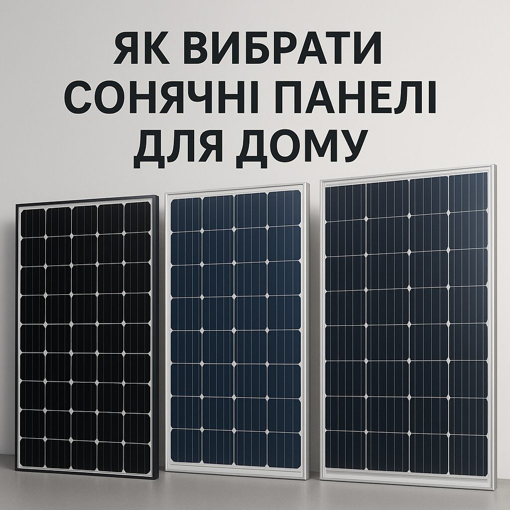 Як вибрати сонячні панелі для дому