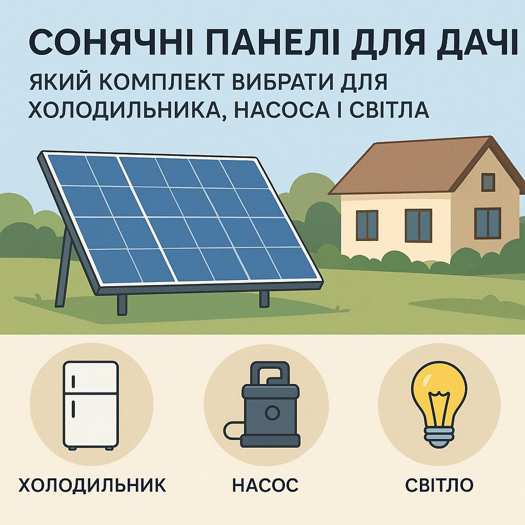 сонячні панелі для дачі