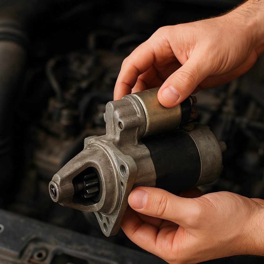 Стартер щелкает, но не крутит