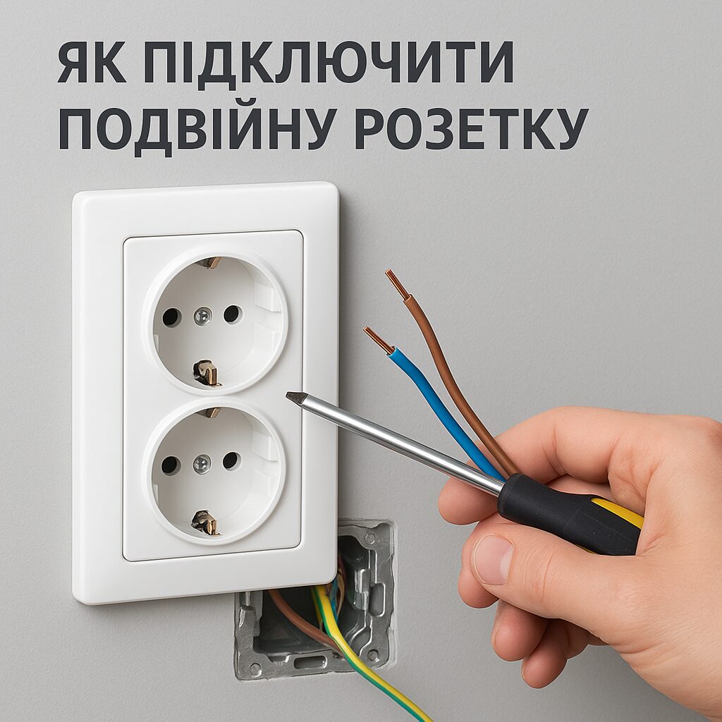 <strong>Як підключити подвійну розетку</strong> Підключення подвійної розетки
