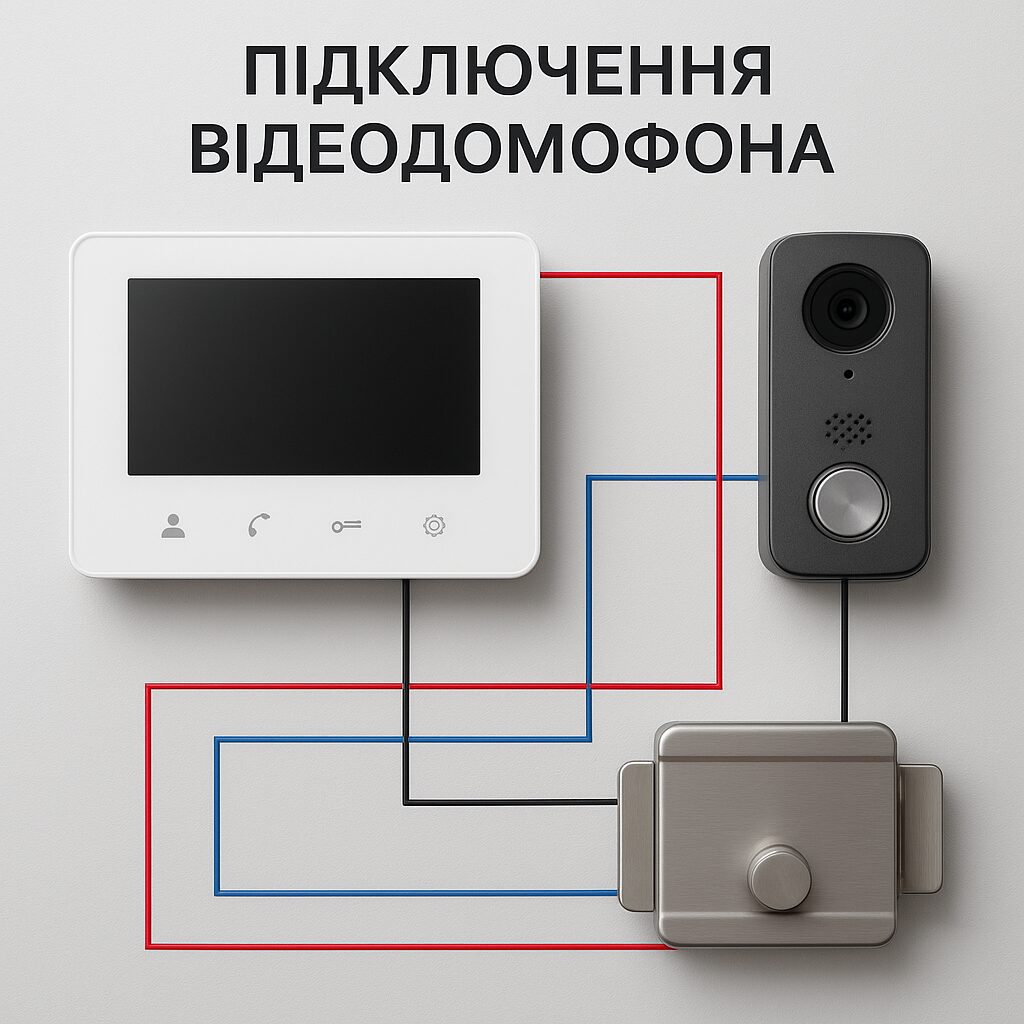 Схема відеодомофона Схема підключення відеодомофона