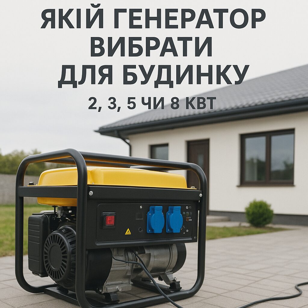 Генератор 3 чи 5 кВт для приватного будинку Генератори потужністю 3 та 5 кВт для будинку