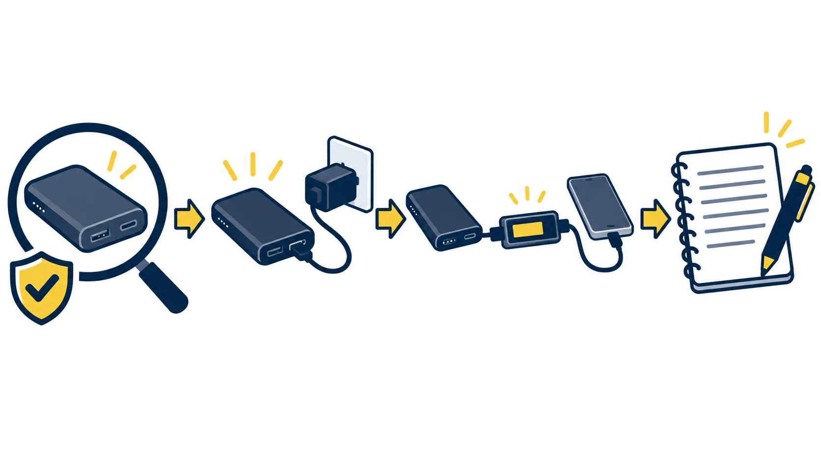 Інфографіка: як виміряти енергію павербанка через USB-тестер у ват-годинах