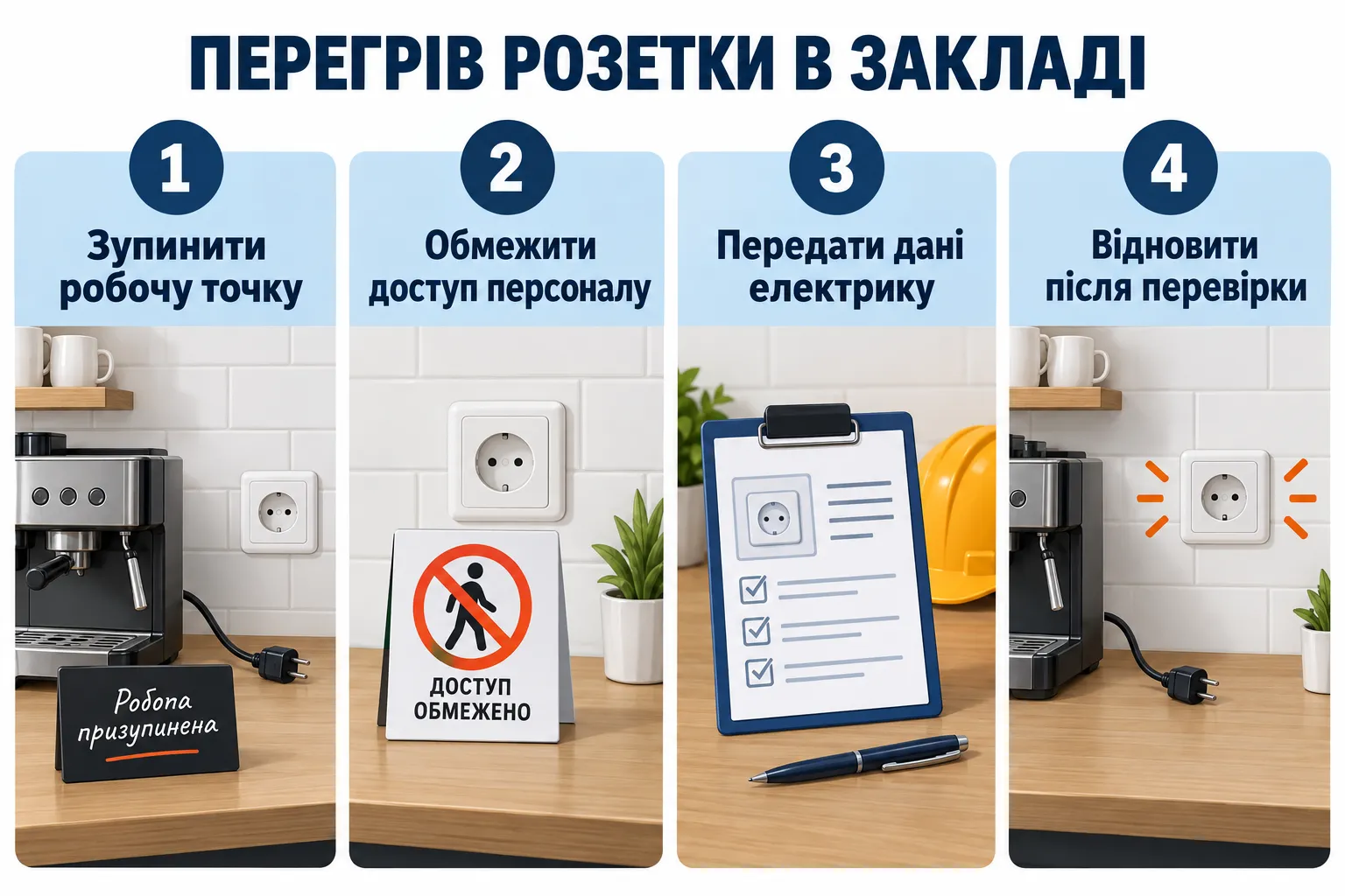 Безпечні дії: Гріється розетка в кафе або магазині: як безпечно зупинити робочу точку