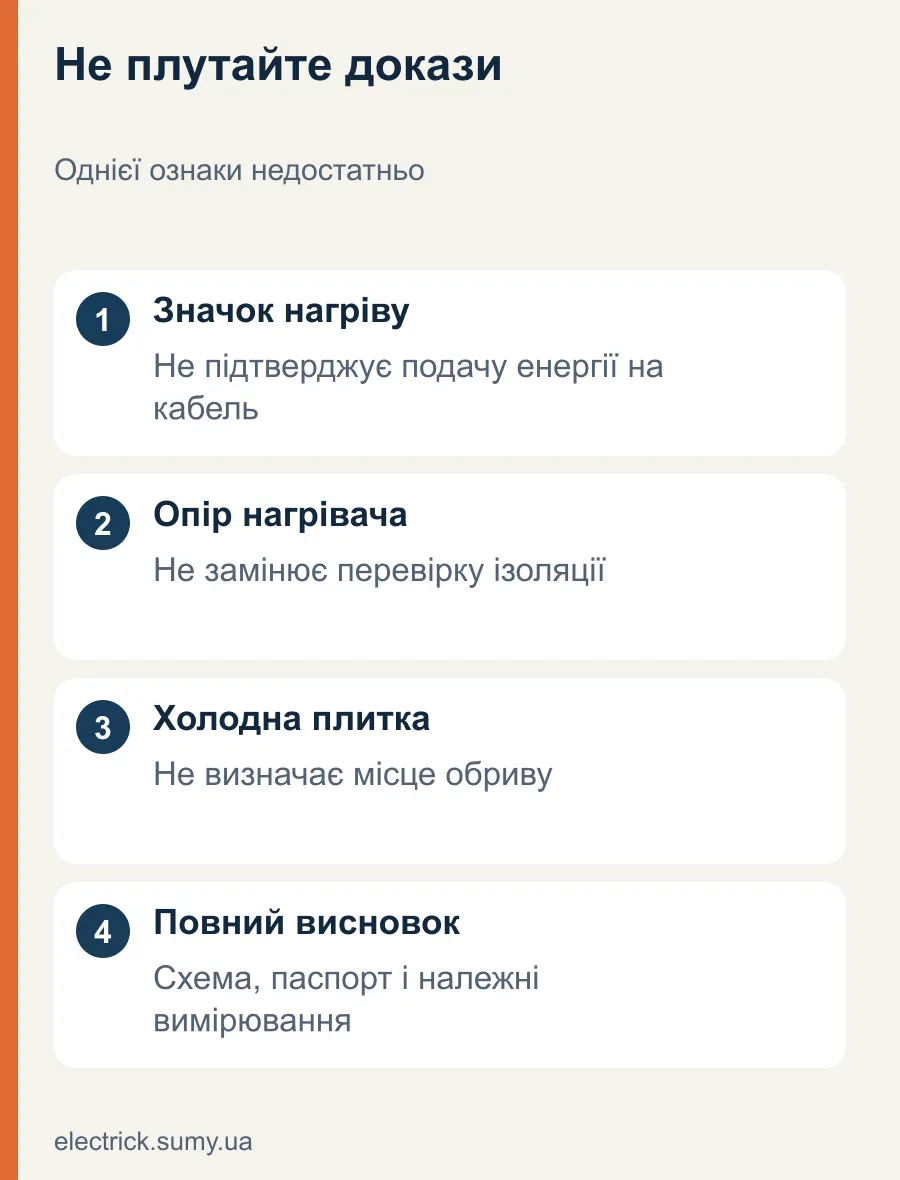 Не плутайте докази. Однієї ознаки недостатньо