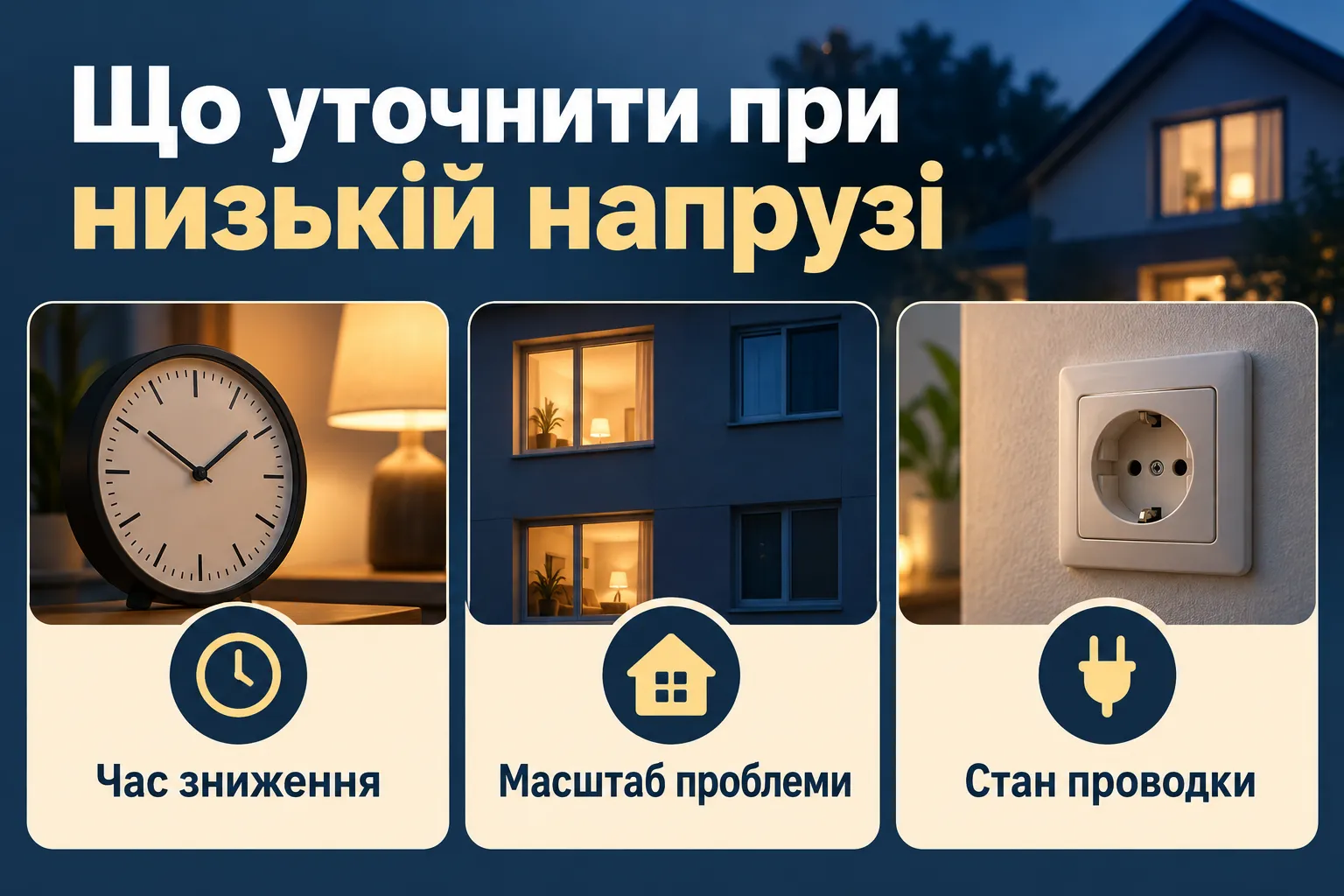 Постійно низька напруга і масштаб проблеми. Інфографіка.