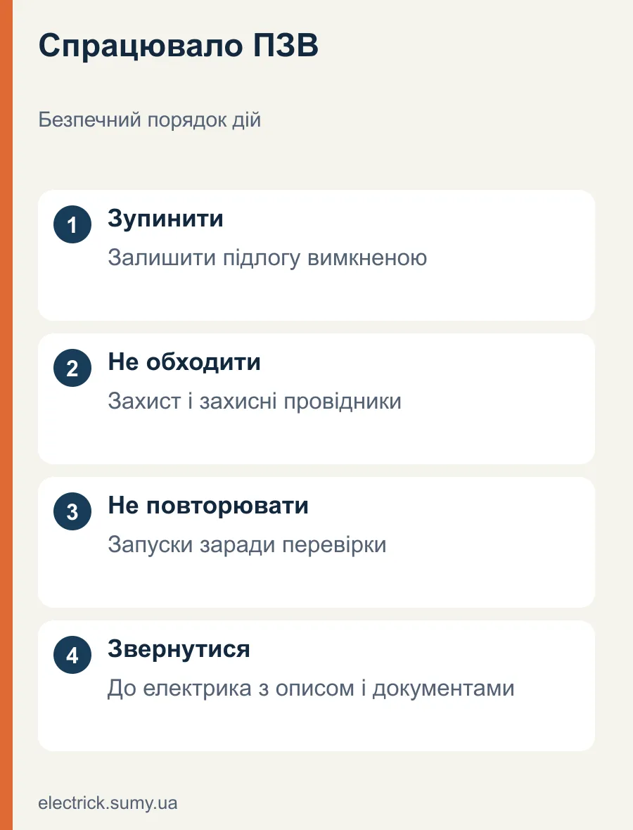 Спрацювало ПЗВ. Безпечний порядок дій